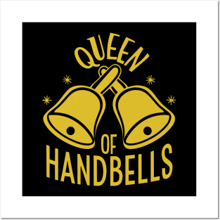 Queen Of Handbells Gold Design Posters and Art